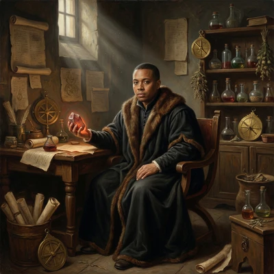 Алхимик Эпохи Возрождения — AI промт для Nano Banana Pro