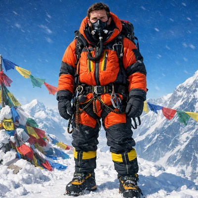 Альпинист на вершине Эвереста — AI промт для GPT Image 1.5