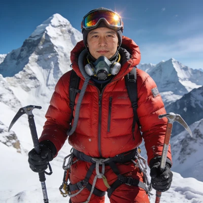 Альпинист на вершине Эвереста — AI промт для Seedream 4.5