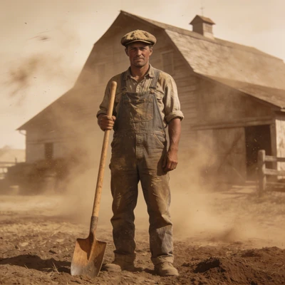 Американский фермер эпохи Депрессии — AI промт для Seedream 4.5
