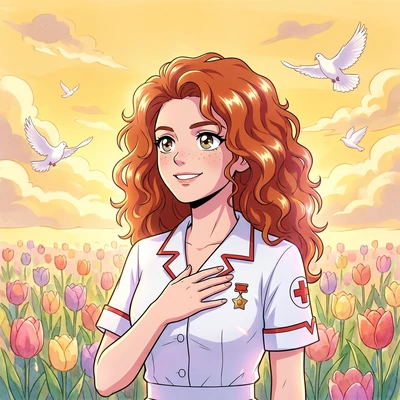 Аниме-героиня: Свет Победы — AI промт для Nano Banana Pro