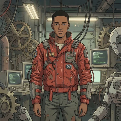 Аниме-герой в стиле кибер-панк 90-х — AI промт для Nano Banana Pro