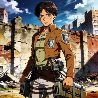 Аниме-герой в стиле «Shingeki no Kyojin» — AI промт для Seedream 4.5
