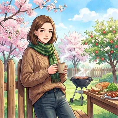 Аниме: Майский полдень в саду — AI промт для Nano Banana Pro