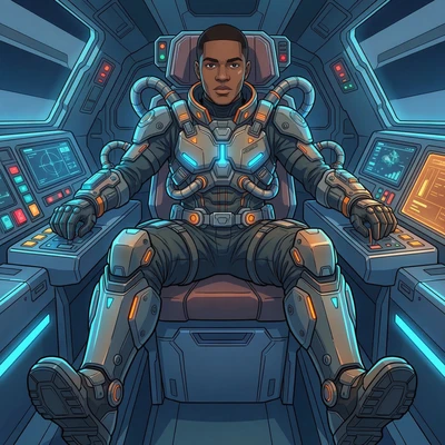 Аниме-пилот меха-робота — AI промт для Nano Banana Pro