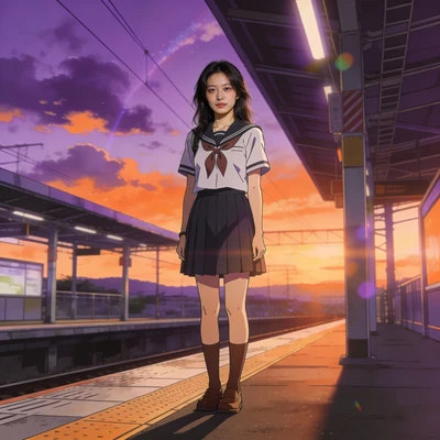 Аниме-школьник в стиле Макото Синкая — AI промт для Seedream 4.5