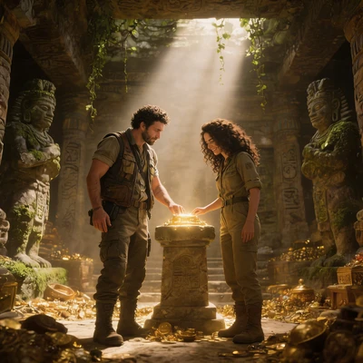 Археологи в затерянном храме — AI промт для Seedream 4.5