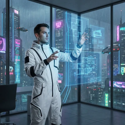 Архитектор неонового города — AI промт для Nano Banana Pro