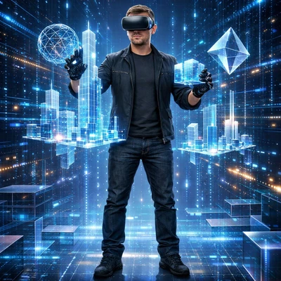 Архитектор в виртуальной реальности — AI промт для GPT Image 1.5