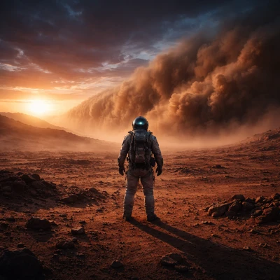 Астронавт на Марсе — AI промт для GPT Image 1.5