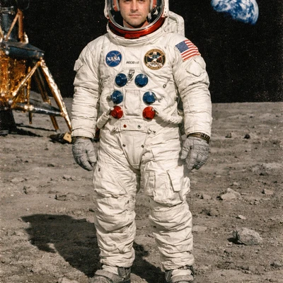 Астронавт-первопроходец Аполлона — AI промт для GPT Image 1.5