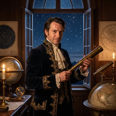 Астроном эпохи Просвещения — AI промт для Nano Banana Pro