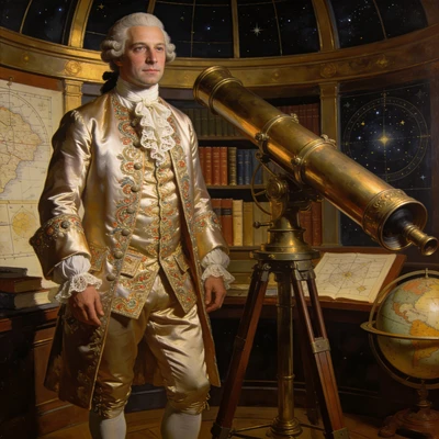 Астроном эпохи Просвещения — AI промт для Seedream 4.5