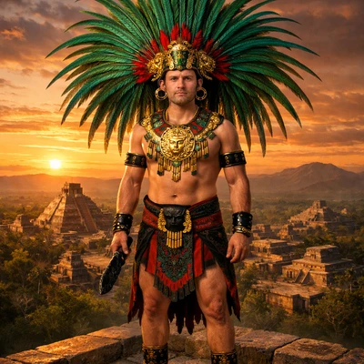 Ацтекский жрец Солнца — AI промт для GPT Image 1.5
