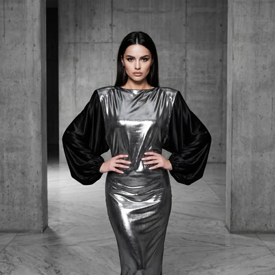 Авангардная мода: Металл и Шелк — AI промт для Nano Banana Pro