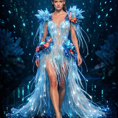 Биолюминесцентная мода — AI промт для GPT Image 1.5