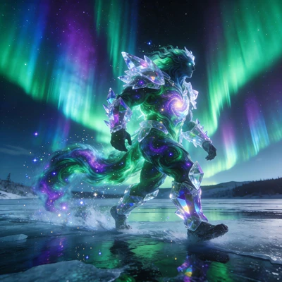 Бог северного сияния — AI промт для Seedream 4.5