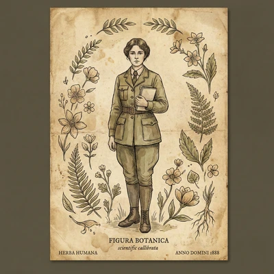 Ботаническая иллюстрация 19 века — AI промт для Nano Banana Pro