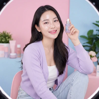 Бьюти-блогер: корейский макияж — AI промт для Nano Banana Pro