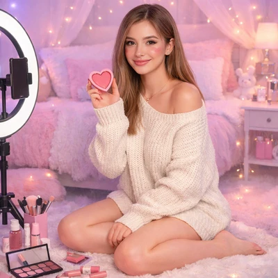 Бьюти-блогер в стиле Soft Girl — AI промт для GPT Image 1.5