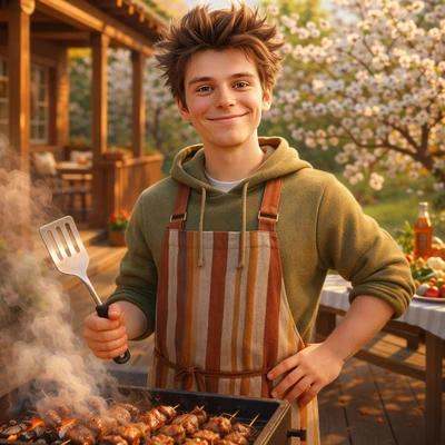 Дачный мастер барбекю — AI промт для GPT Image 1.5