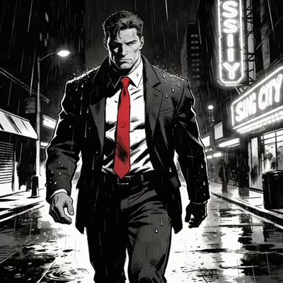 Детектив в стиле нуар-комикса — AI промт для Seedream 4.5