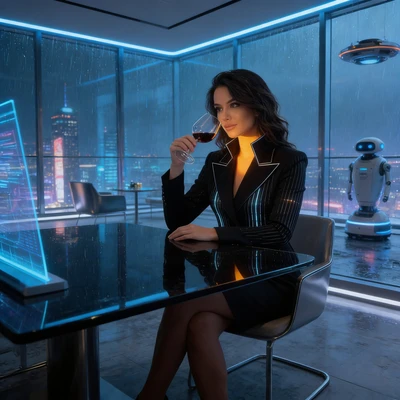 Дипломат корпорации будущего — AI промт для Seedream 4.5