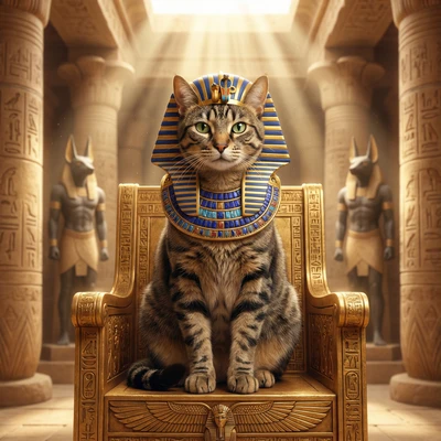 Древнеегипетский Сфинкс-кот — AI промт для Nano Banana Pro