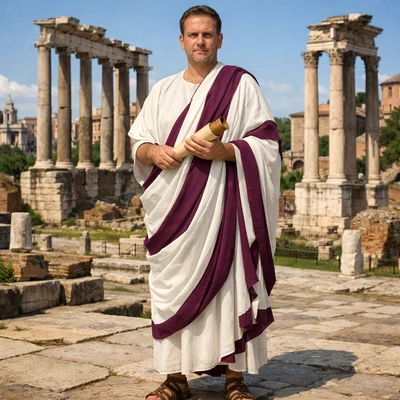 Древнеримский сенатор в Форуме — AI промт для GPT Image 1.5
