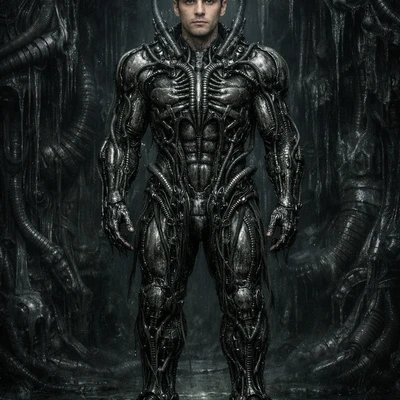 Древний ужас в стиле Ганса Гигера — AI промт для GPT Image 1.5