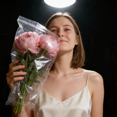 Эдиториал: Пионы в Вакууме — AI промт для Seedream 4.5