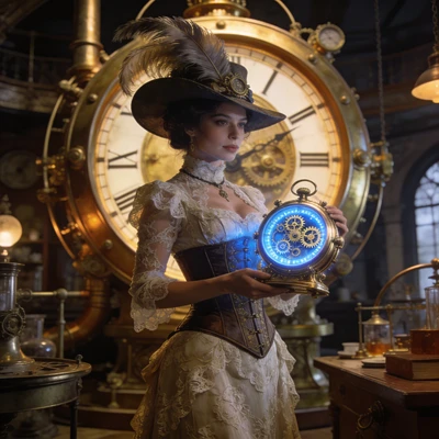 Эдвардианская леди-путешественница во времени — AI промт для Seedream 4.5