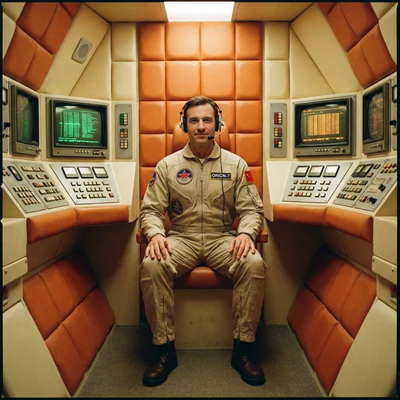 Экипаж космической станции 70-х — AI промт для Nano Banana Pro