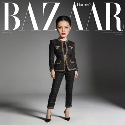 Элегантность на обложке Harper’s Bazaar — AI промт для Seedream 4.5