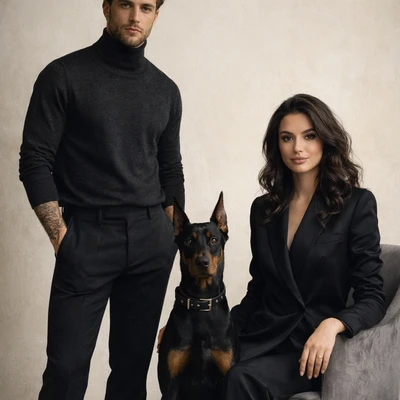 Элегантный вечер с доберманом — AI промт для GPT Image 1.5