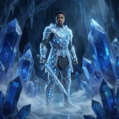 Эльфийский Ледяной Рыцарь — AI промт для Nano Banana Pro