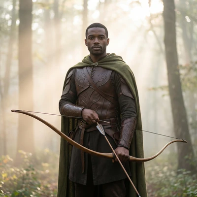 Эльфийский лучник в туманном лесу — AI промт для Nano Banana Pro