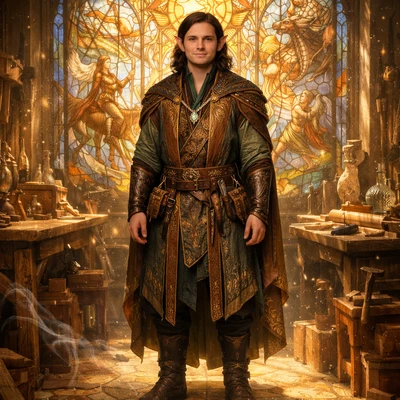 Эльфийский мастер витражей — AI промт для GPT Image 1.5