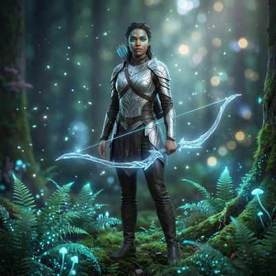 Эльфийский страж леса — AI промт для Nano Banana Pro