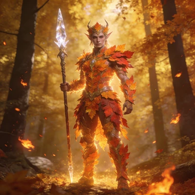 Эльфийский страж Осени — AI промт для Seedream 4.5