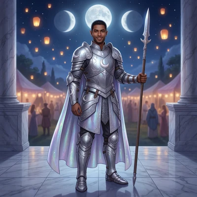 Эльфийский страж праздника Луны — AI промт для Nano Banana Pro