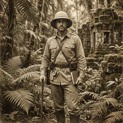 Эпоха: Викторианский исследователь джунглей — AI промт для Nano Banana Pro