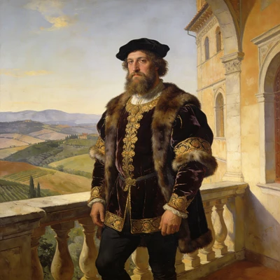 Эпоха Возрождения: Флорентийский дворянин — AI промт для Seedream 4.5