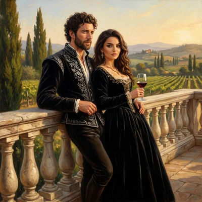 Эпоха Возрождения: Тосканская терраса — AI промт для Nano Banana Pro