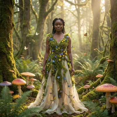 Эстетика лесной нимфы Cottagecore — AI промт для Nano Banana Pro