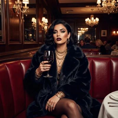 Эстетика «Mob Wife» (Жена мафиози) — AI промт для Nano Banana Pro