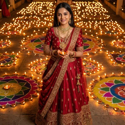 Эстетика праздника Дивали — AI промт для Nano Banana Pro