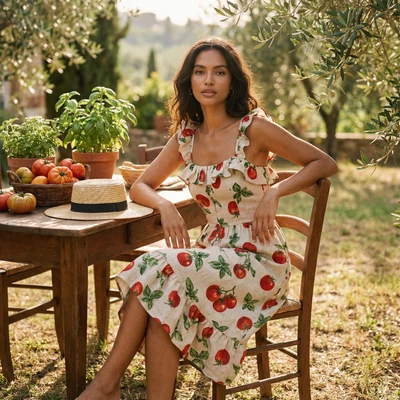 Эстетика Tomato Girl в Италии — AI промт для Nano Banana Pro