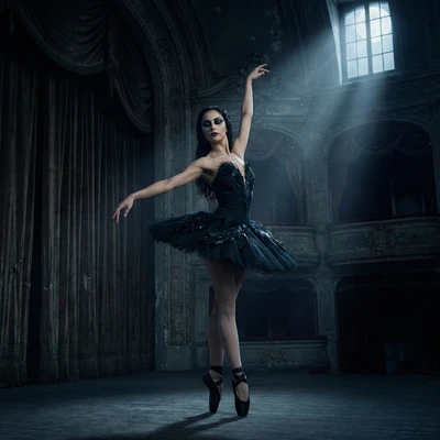 Эстетика тёмного балета — AI промт для Nano Banana Pro