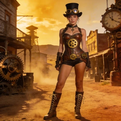 Фестиваль Дикого Запада Стим-панк — AI промт для Seedream 4.5